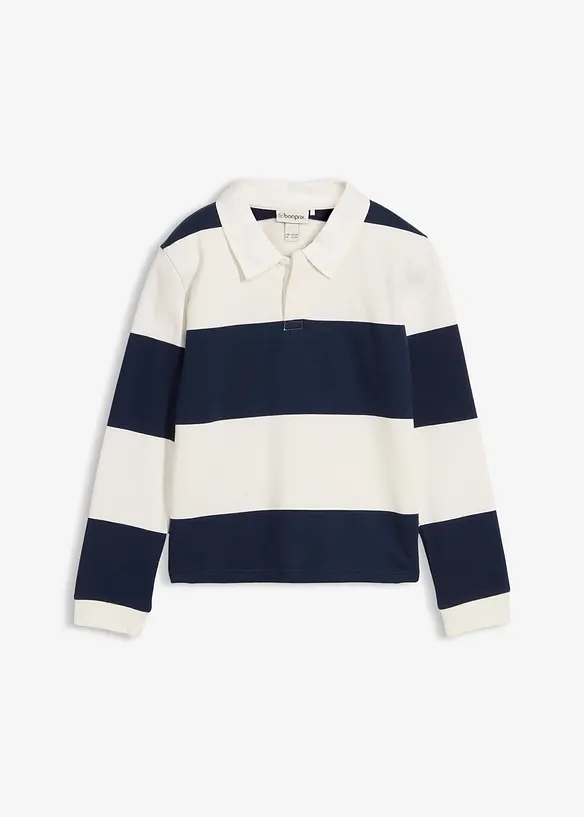 Polo-Sweatshirt aus reiner Bio-Baumwolle, bonprix