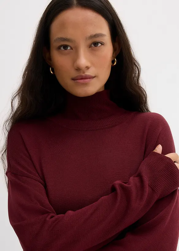 Pull en fine maille à col roulé, bonprix