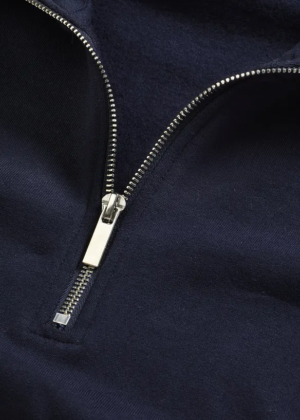 Sweat oversize à col zippé, bonprix
