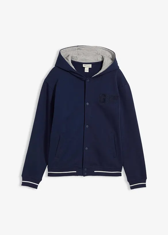 Gilet style universitaire en molleton 100% coton, bonprix