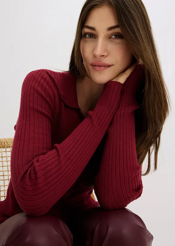 Pull doux en fine maille, viscose majoritaire, bonprix
