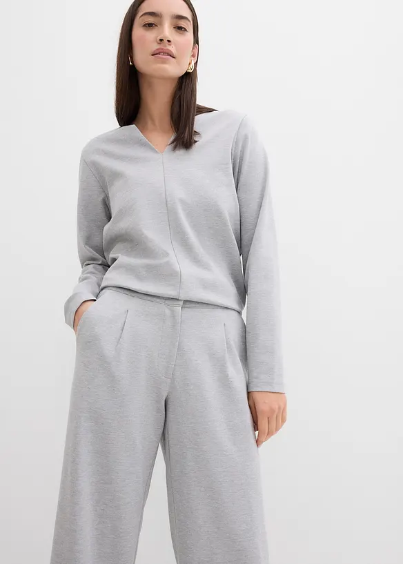 Relaxte Hose mit weitem Bein aus Viskose-Mix, bonprix
