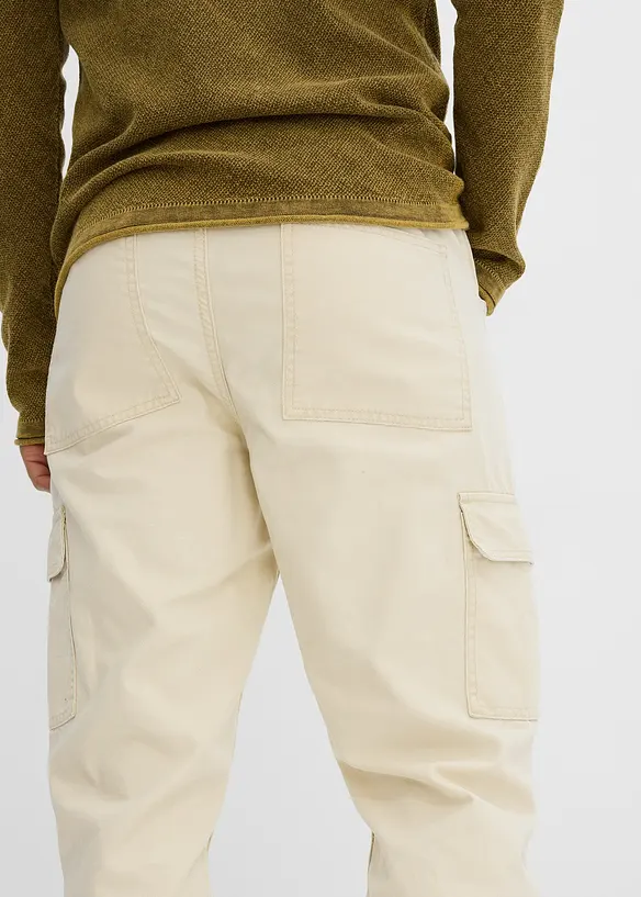 Relaxed Fit Cargo-Hose aus Baumwoll-Canvas, Straight, bonprix