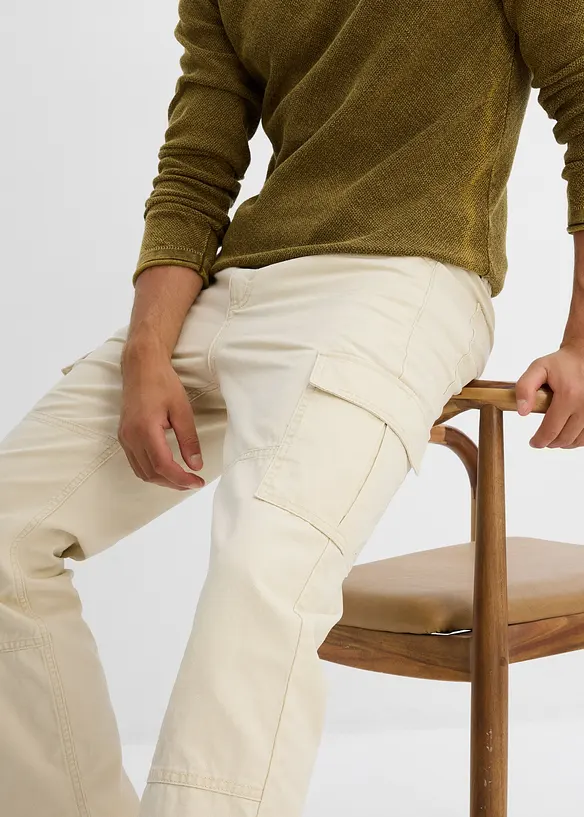 Relaxed Fit Cargo-Hose aus Baumwoll-Canvas, Straight, bonprix