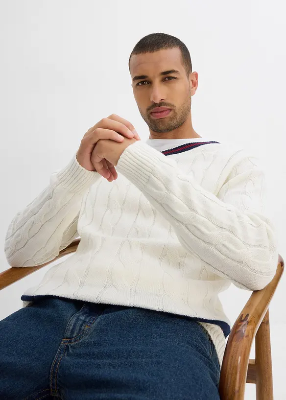 Pull en fine maille contenant du cachemire, bonprix