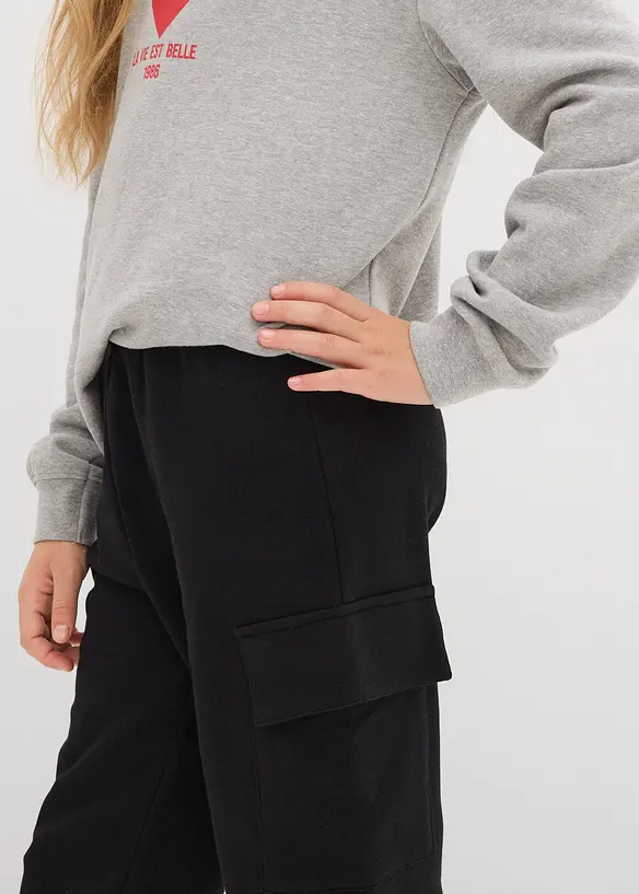 Pantalon de jogging cargo 100% coton, bonprix