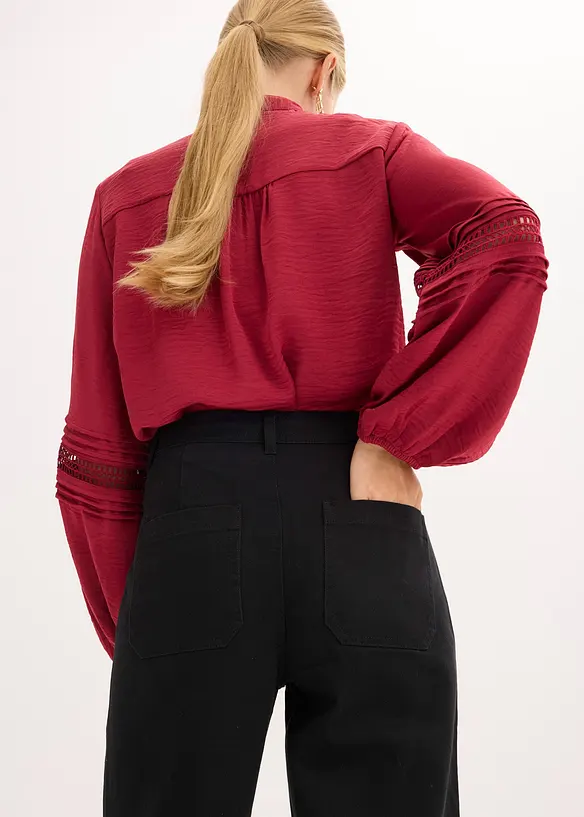 Highwaist-Twillhose aus reiner Baumwolle, bonprix