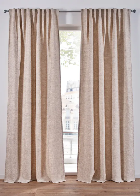Rideau opaque à structure chinée (1 pce), bonprix