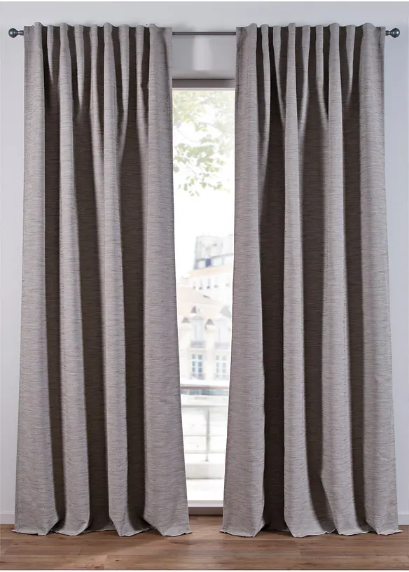 Rideau panneau assombrissant aspect tissé (1 pce), bonprix