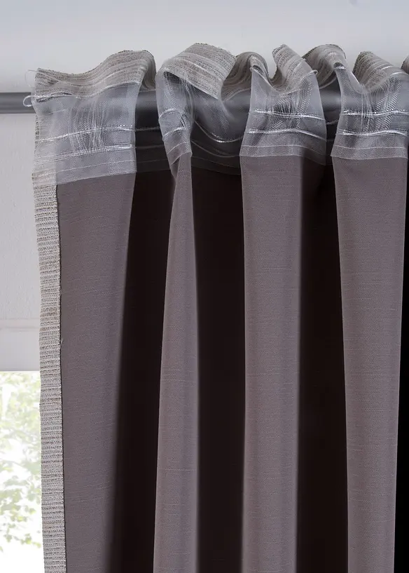 Rideau panneau assombrissant aspect tissé (1 pce), bonprix