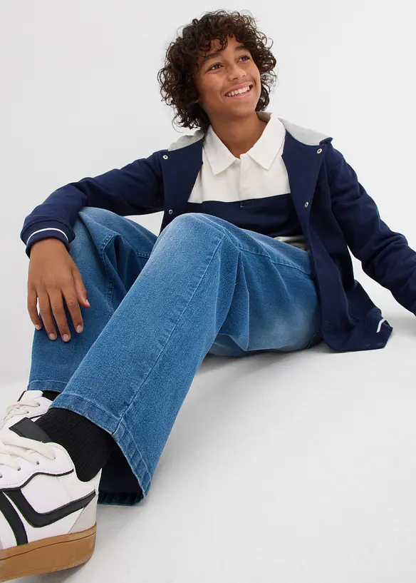 Jean à taille réglable, coupe droite et loose, bonprix