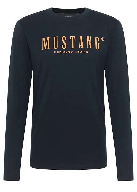 T-shirt manches longues Asheville de Mustang, 100% coton, Mustang Jeans