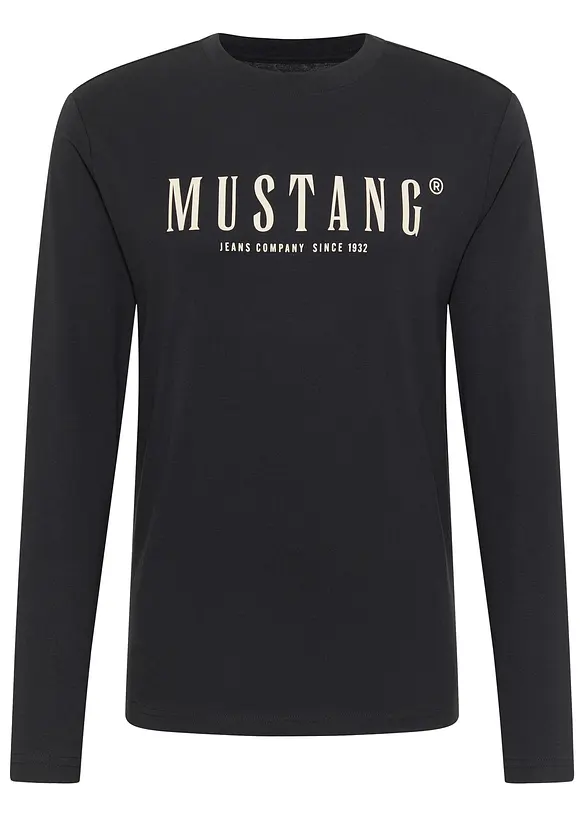 T-shirt manches longues Asheville de Mustang, 100% coton, Mustang Jeans