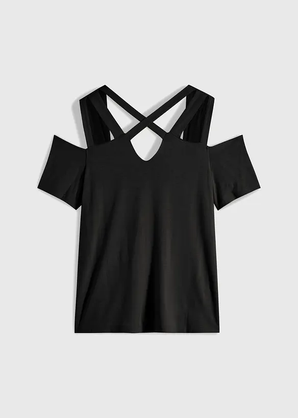 T-shirt à découpes en viscose, bonprix