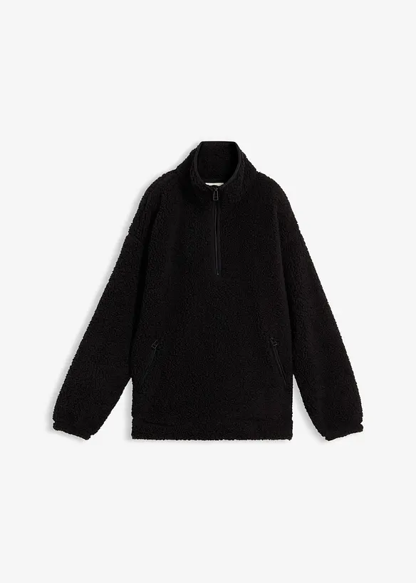 Polaire oversize à col montant et poches, bonprix