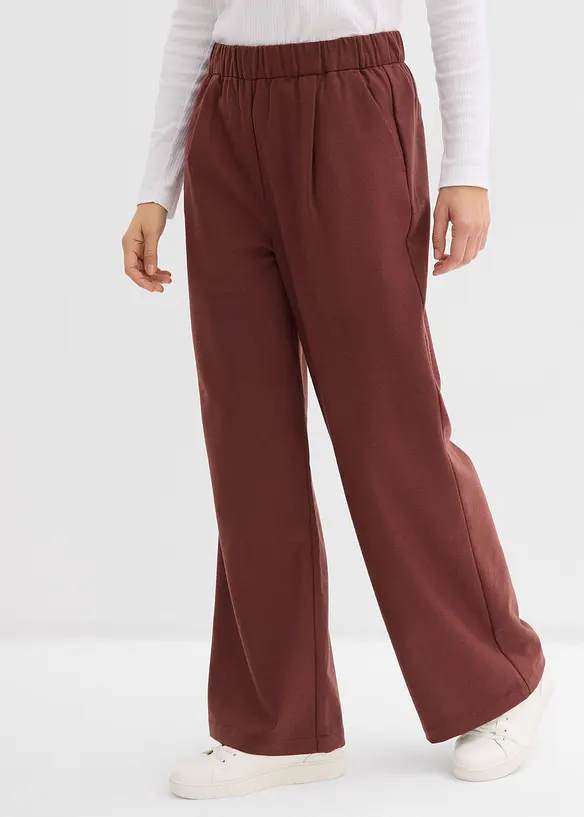 Pantalon ample, aspect laine, bonprix