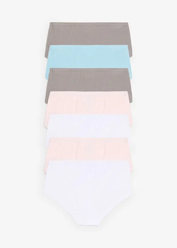 Lot de 7 culottes en coton doux avec nœud en satin, bonprix