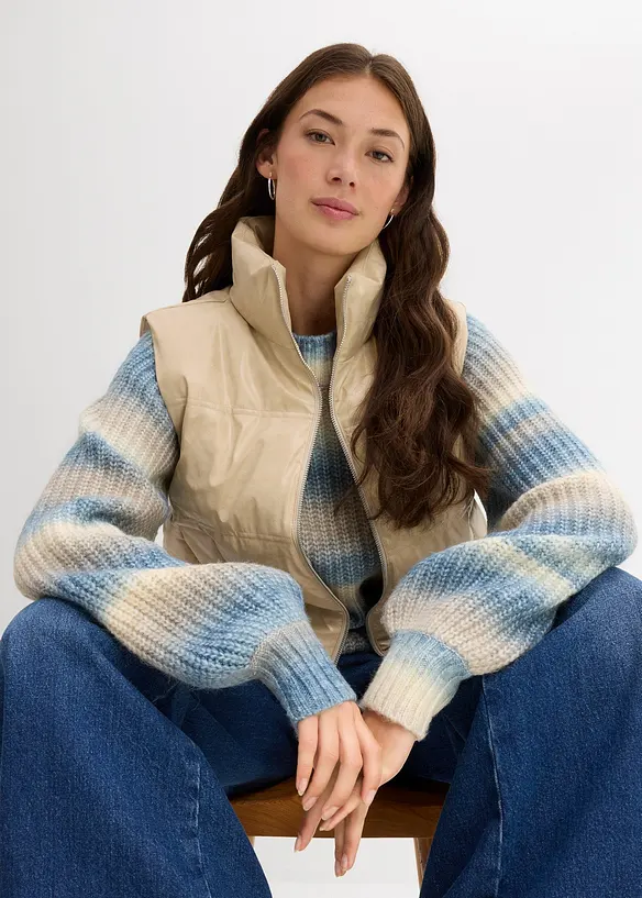 Steppweste aus Lederimitat, bonprix