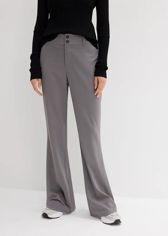 Pantalon flare taille haute, bonprix