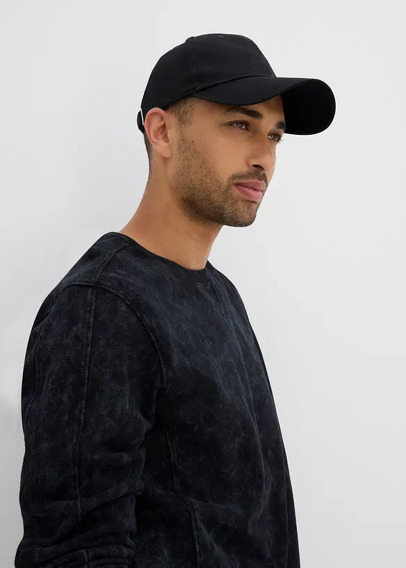 Sweatshirt in gewaschener Optik aus reiner Bio-Baumwolle, bonprix