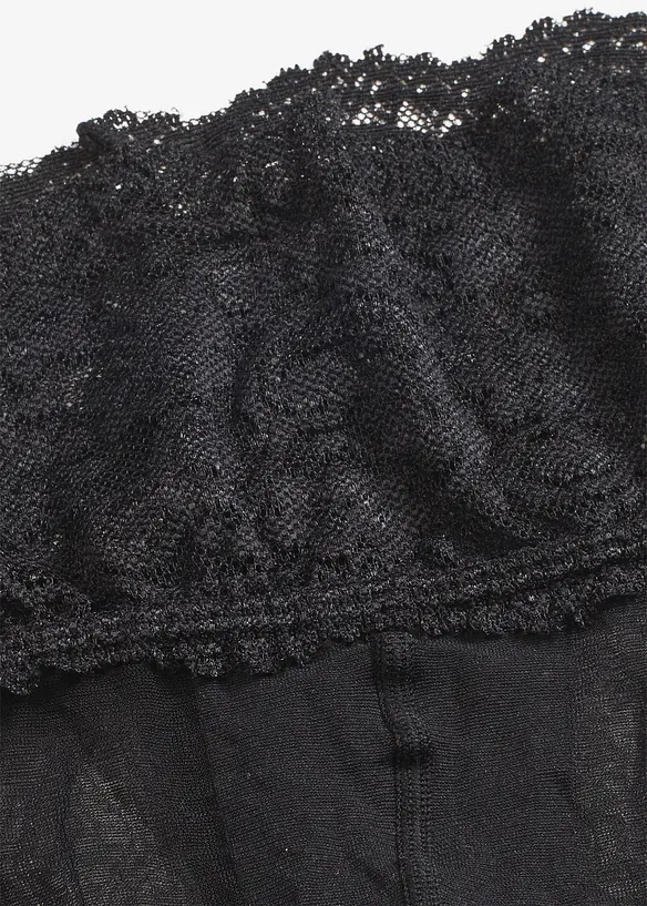 Collant voile avec ceinture en dentelle, 15 DEN, bonprix
