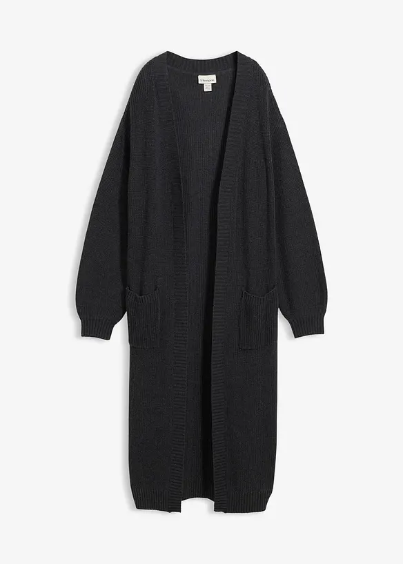 Longstrickjacke mit überschnittener Schulter, bonprix