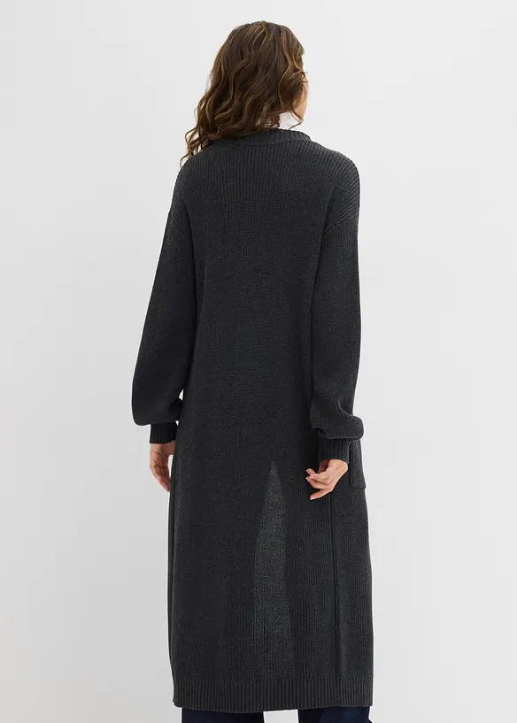 Longstrickjacke mit überschnittener Schulter, bonprix