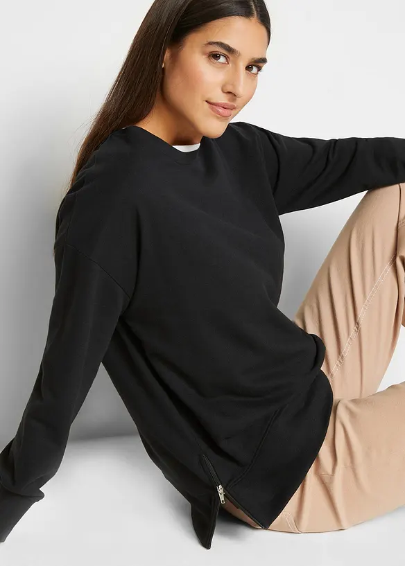 Sweat en coton mélangé, bonprix