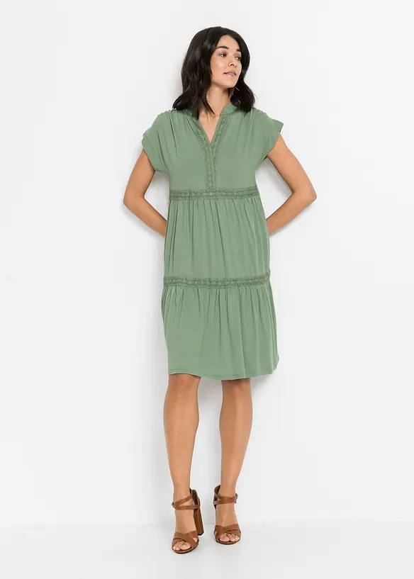 Robe-tunique douce en viscose extensible, bonprix