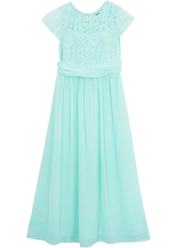 Robe en crêpe avec dentelle, bonprix