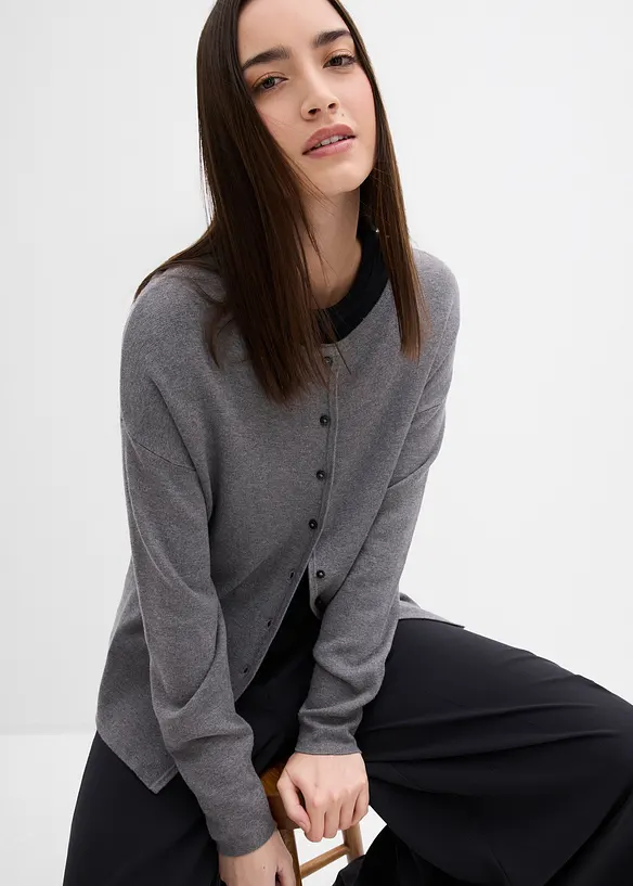 Taillierte Strickjacke aus Viskose-Mix, bonprix