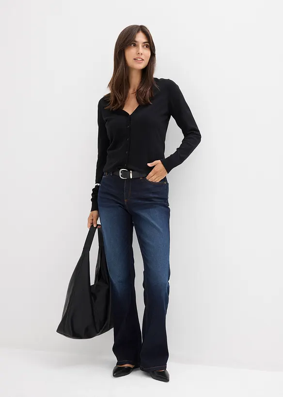Jean bootcut, taille mi-haute, bonprix