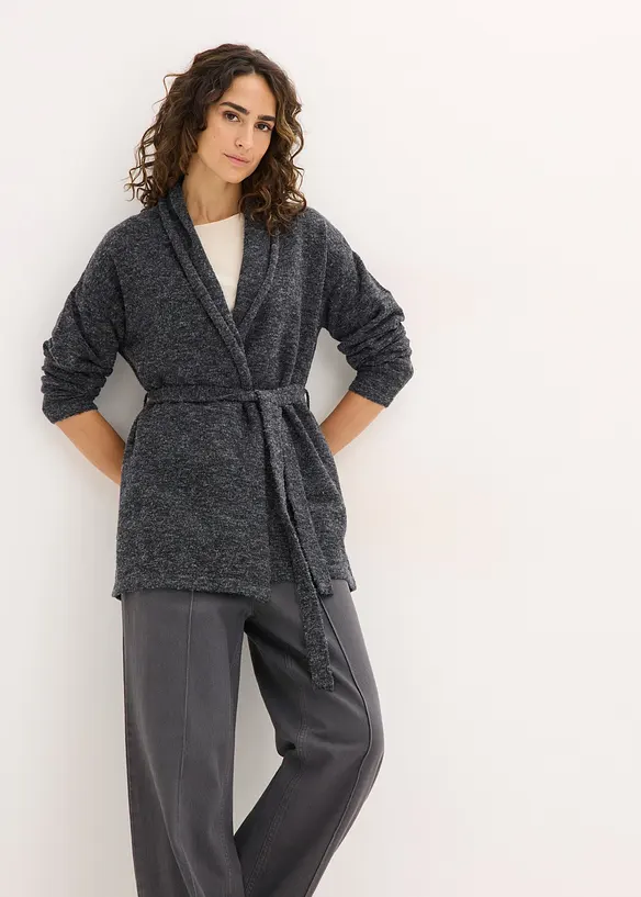 Strickjacke aus flauschigem Hairy Knit, bonprix