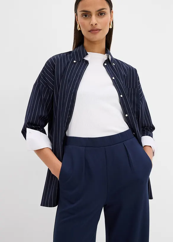 Pantalon palazzo en jersey milano confortable, bonprix