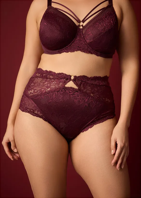 Culotte taille haute en dentelle, bonprix