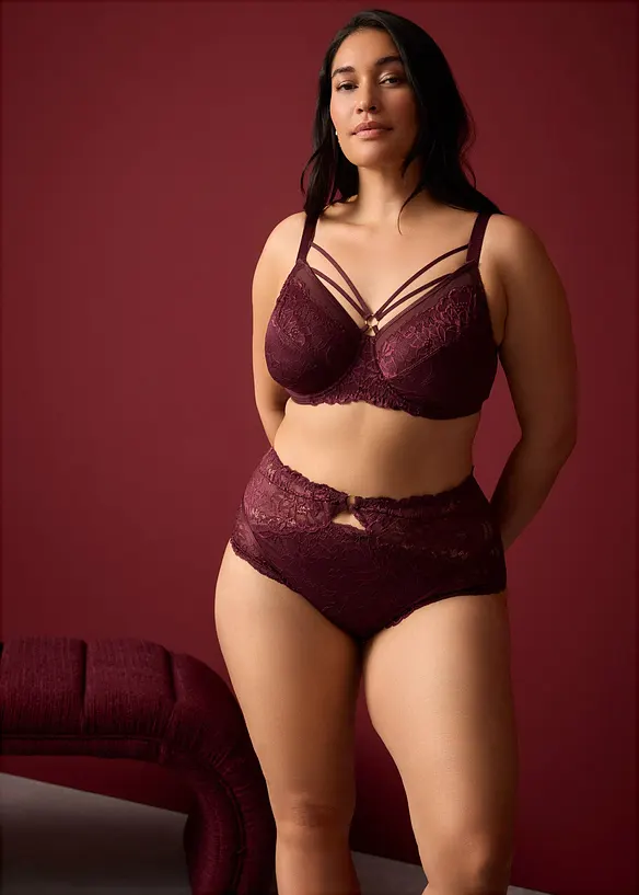 Culotte taille haute en dentelle, bonprix