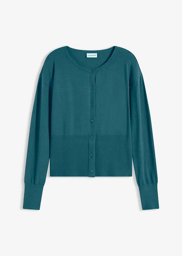 Feinstrickjacke aus fließendem Viskose-Mix, bonprix