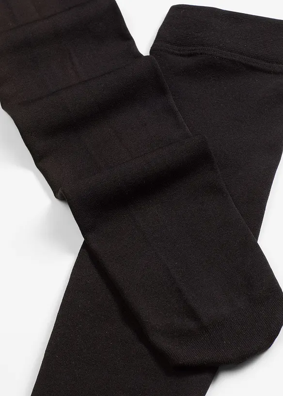 Lot de 3 paires de mi-bas thermo 120den avec intérieur éponge, bonprix