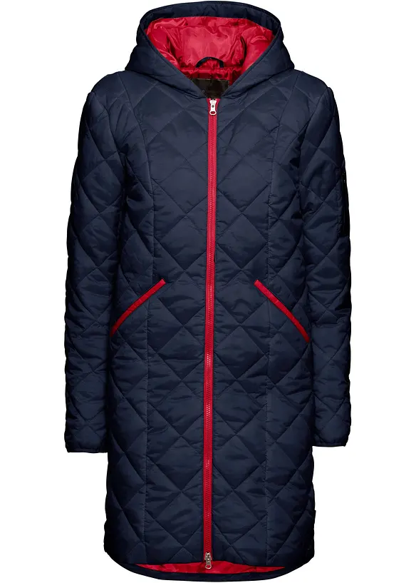 Doudoune bicolore à capuche, bonprix