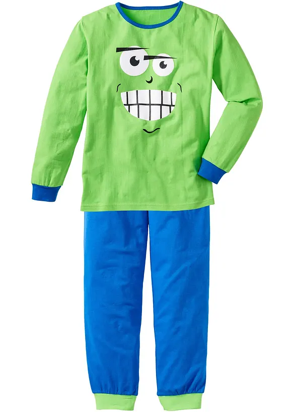 Pyjama mit weicher Baumwolle (2-tlg. Set), bonprix