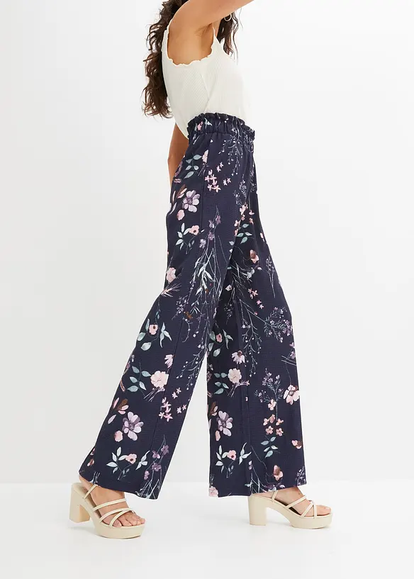 Pantalon en jersey de crêpe léger, bonprix