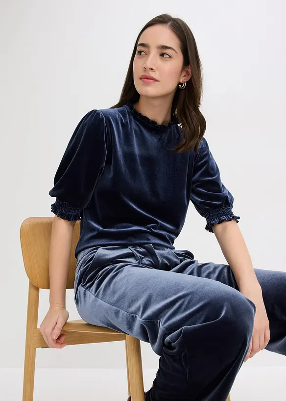 Shirt aus softem Samt, bonprix