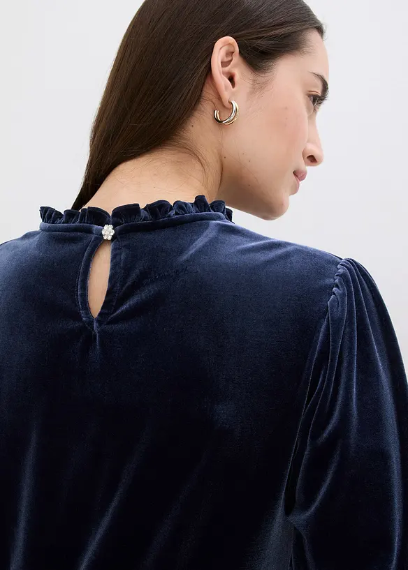Shirt aus softem Samt, bonprix