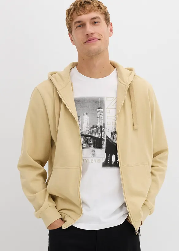 Sweat zippé à capuche, bonprix