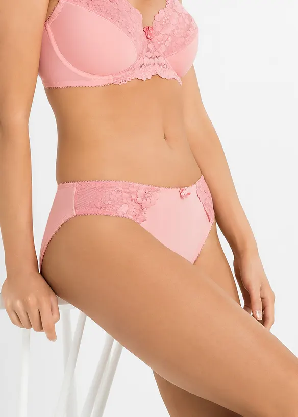 Slip mit zarter Spitze (2er Pack), bonprix