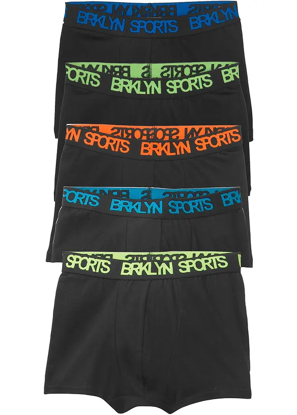 Boxershorts mit weicher Baumwolle (5er-Pack), bonprix