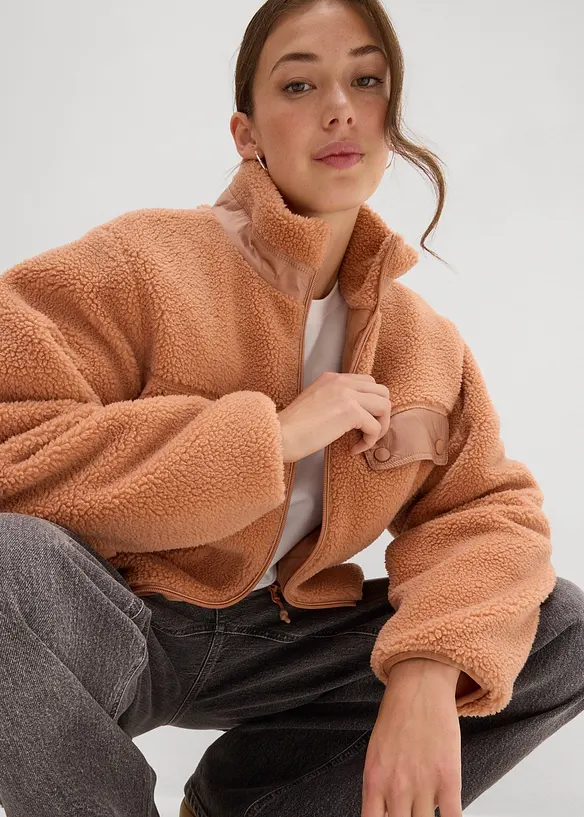Teddy-Fleece Jacke, bonprix