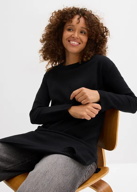 Longpullover mit recycelter Baumwolle, bonprix
