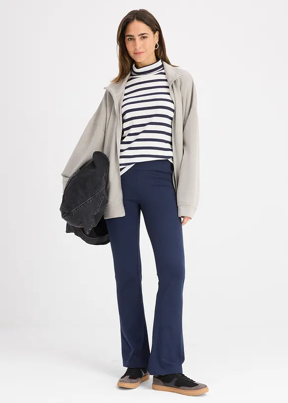 Schlaghose aus Bio-Baumwolle mit Stretch, bonprix