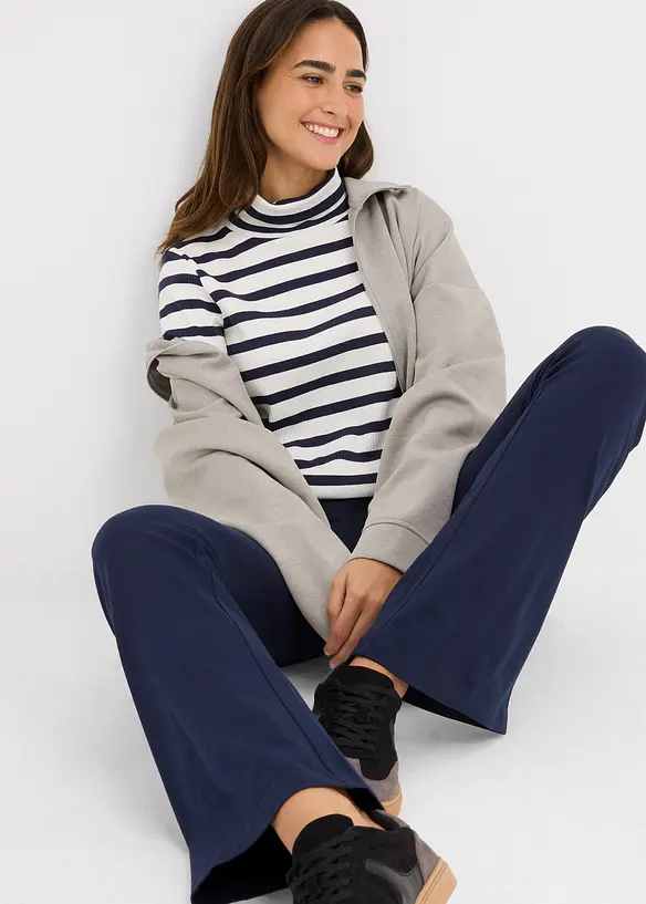 Schlaghose aus Bio-Baumwolle mit Stretch, bonprix